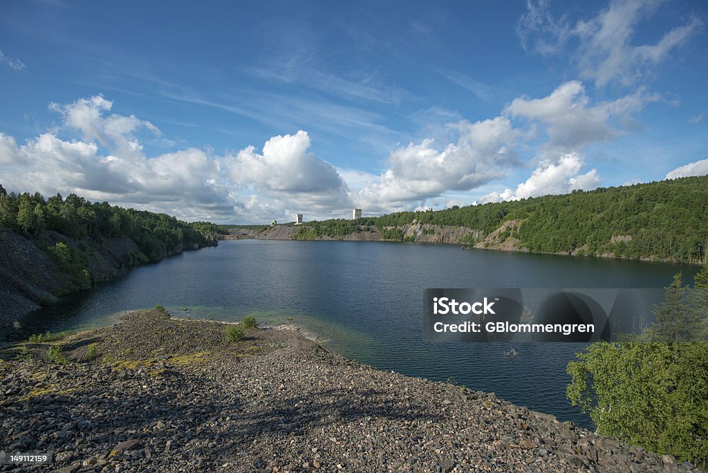 Lago artificiale Headframe, causata da estrazione - Foto stock royalty-free di Acqua