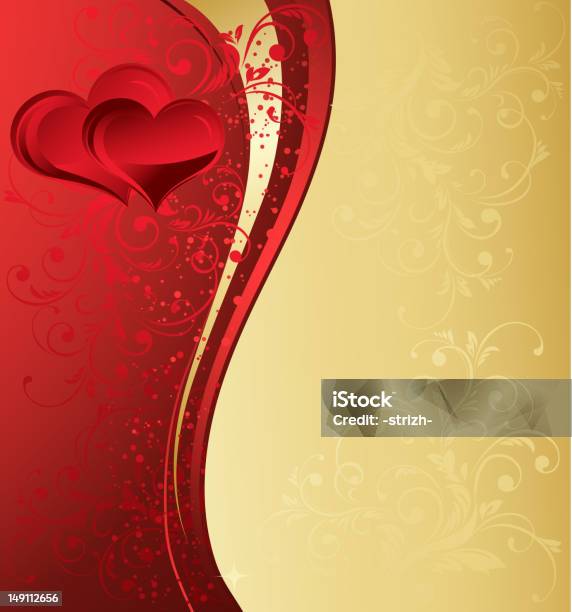 バレンタインデーの背景 - 赤背景のベクターアート素材や画像を多数ご用意 - 赤背景, 金色, 飾りつけ