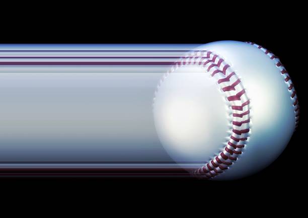 3d illustration of artistic and abstract baseball ball in sport concept