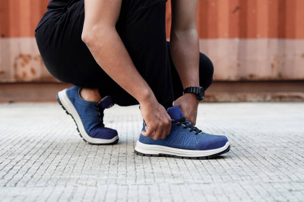 istock Photo of a man doing his morning run 1491150476