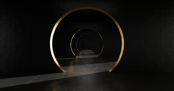 The endless circular concrete tunnel provides an uncanny and surreal space for contemplation and introspection, with no distractions to disrupt the mind.