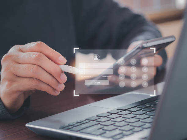 istock Man using the stylus to enter password unlock access to personal data on virtual screen. Cyber security, data protection concept. 1491162368