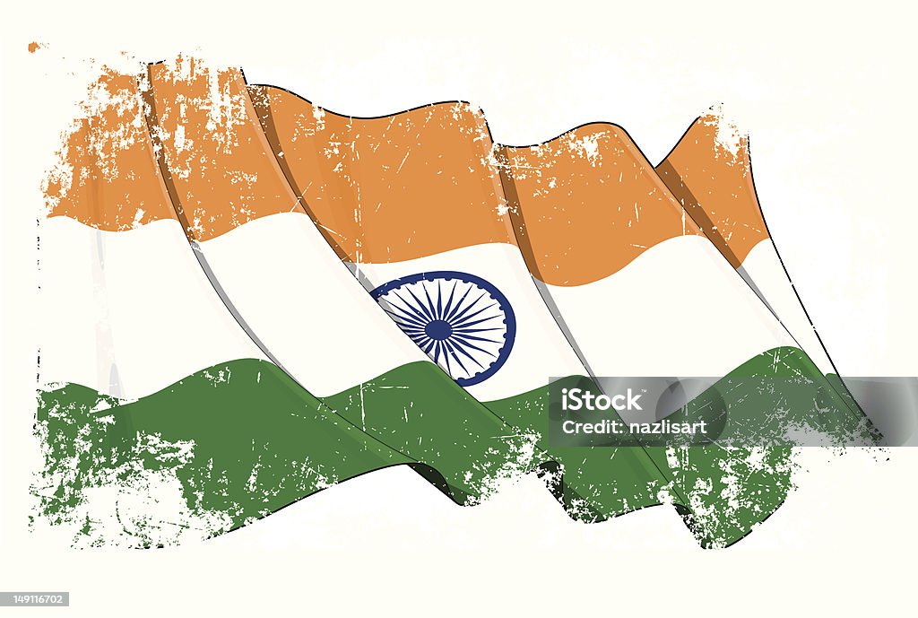 Grange Флаг Индии - Векторная графика British Empire роялти-фри