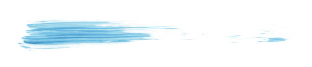 istock Light blue paintbrush isolated on white background. Watercolor 1491167135