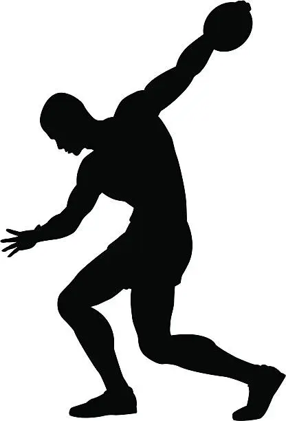 Vector illustration of Discus thrower