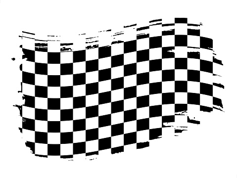 checkered pattern race flag design element