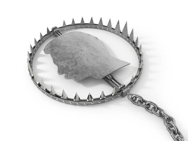 istock Man on the trap. 3d illustration 1491178116