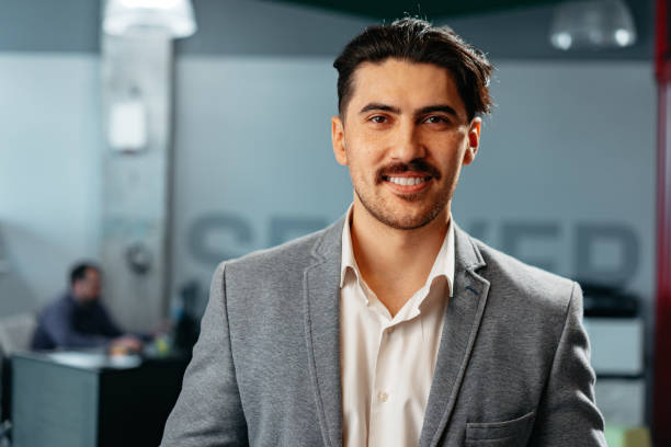 istock Confident Arab businessman in formal clothes standing in office 1491185632