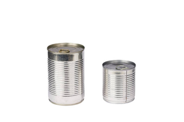 istock Iron tin can with tab opener on the isolated background. 1491190082