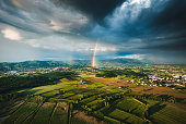 rainbow over the landscape