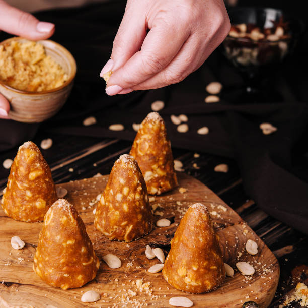 istock caramel cookies with walnuts on wooden board 1491197605