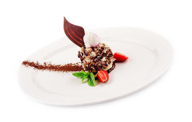 istock chocolate dessert with ice cream and strawberries 1491198936