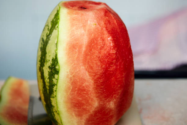 istock Ripe watermelon peeled on plate 1491199546