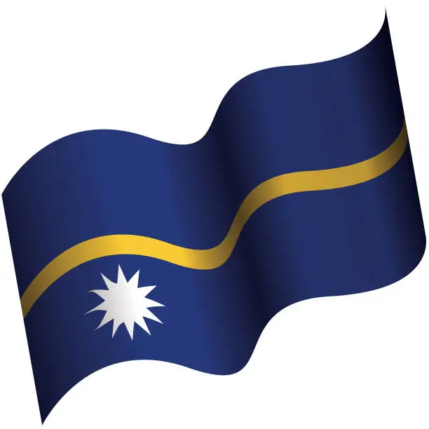 Vector illustration of flag of Nauru