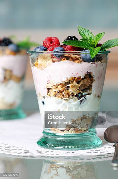 Healthy Dessert Stock Photo - Download Image Now - Berry Fruit, Blackberry - Fruit, Blueberry