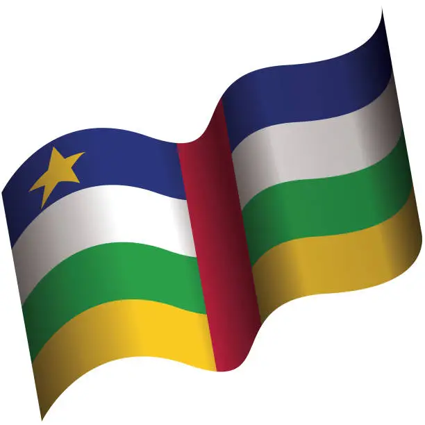 Vector illustration of Flag of the Central African Republic