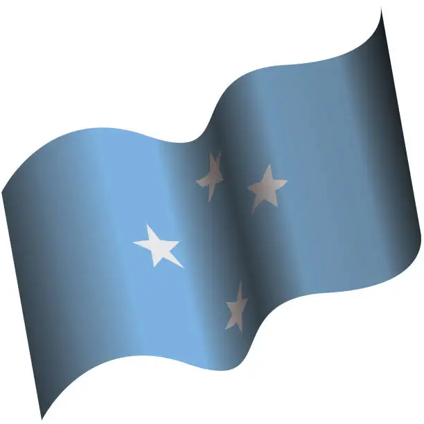 Vector illustration of Flag of the Federated States of Micronesia