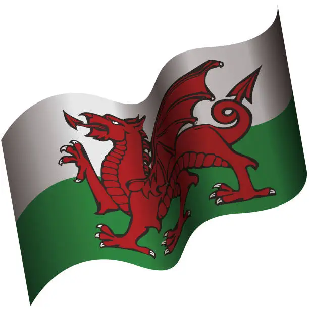 Vector illustration of Flag of Wales