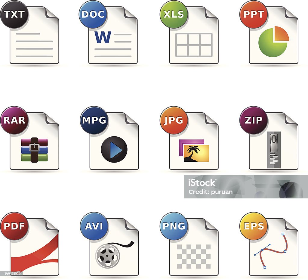 Web Icons-Formats de fichier 4 - clipart vectoriel de Application mobile libre de droits