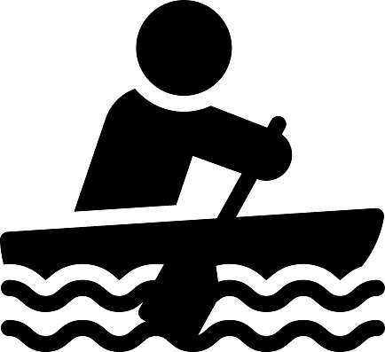 paddling Vector illustration on a transparent background. Premium quality symmbols. Glyphs vector icons for concept and graphic design.