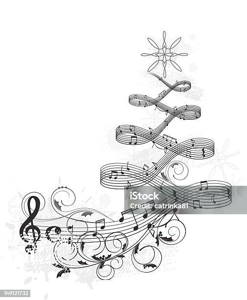 Weihnachtsbaumbanner Stock Vektor Art und mehr Bilder von Note - Note, Weihnachtsmusik, Weihnachtsbaum