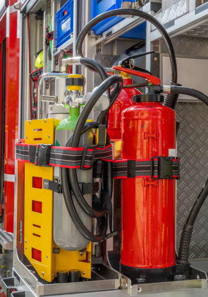 istock Emergency equipment inside a fire truck 1491228625