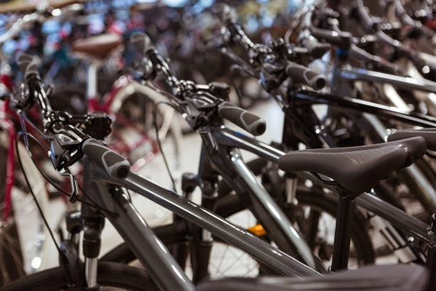 istock Bikes in a bike shop 1491229111
