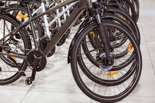 istock Bikes in a bike shop 1491229334