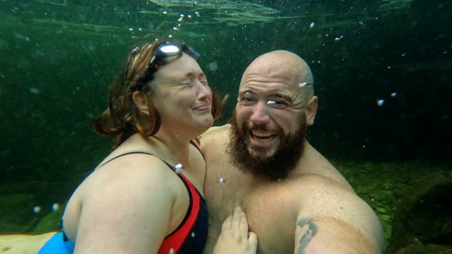 Couple  Wild Swimming