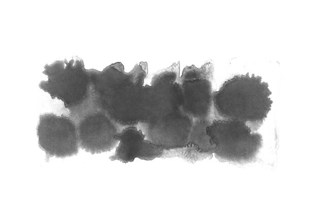 istock Abstract ink-black watercolor spread or stain on white background,Abstract color,Abstract Textures 1491230808