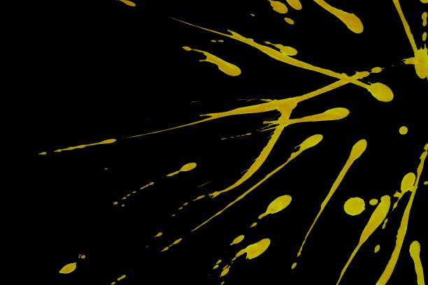 istock Yellow colorful fluorescent splashes or streaks on black background,Art abstract texture,Abstract color,Abstract Textures 1491232173