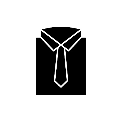 Shirt and tie flat icon