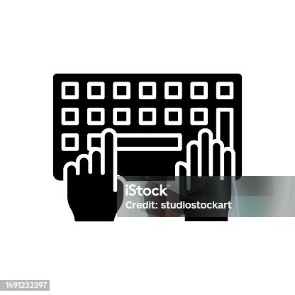 istock Computer keyboard icon 1491232397
