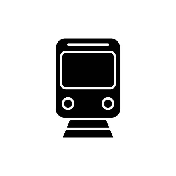 Vector illustration of Subway Train  Flat Icon Design