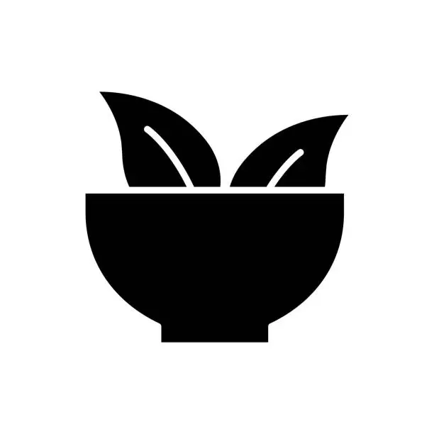 Vector illustration of Salad in plate