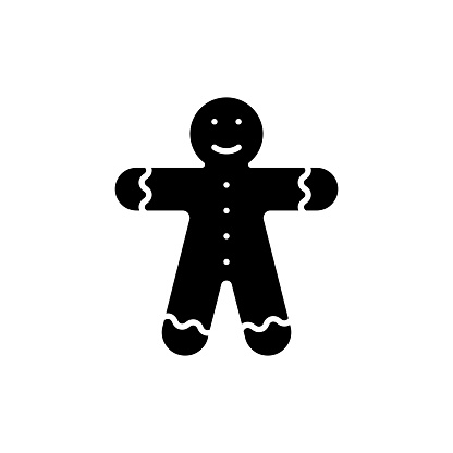 Ginger Bread Man Flat Icon