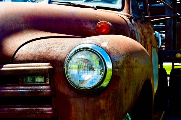 istock Vintage Chevy Hauling Truck Headlamp 1491233169