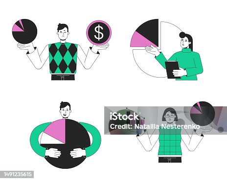 istock Lean startup strategy flat line concept vector spot illustrations pack 1491235615