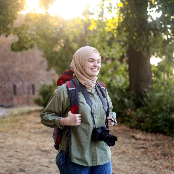istock Middle-eastern female tourist 1491241748