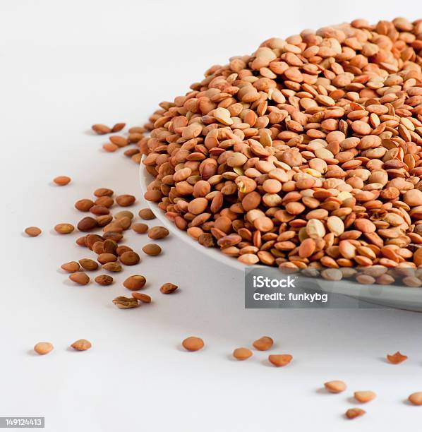 Lentil On A Light Background Stock Photo - Download Image Now - Antioxidant, Bean, Brown