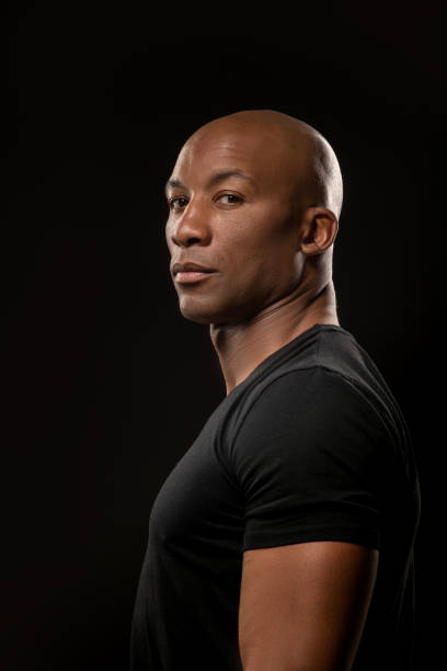 istock Handsome elegant black male posing for studio portrait 1491247018