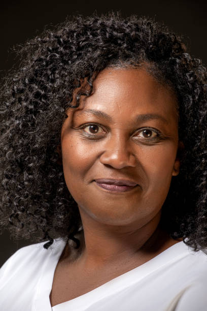 istock Beautiful adult black female posing for studio headshot 1491247249