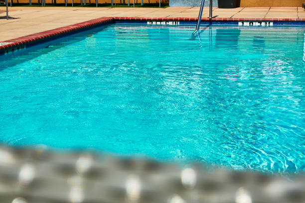 istock outdoor pool at resort 1491257743