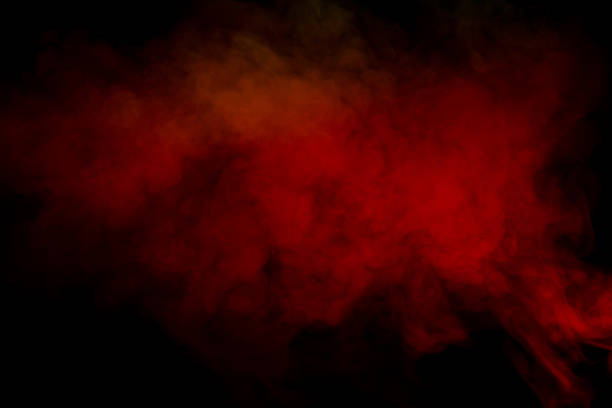 istock Orange and red steam on a black background. 1491260575