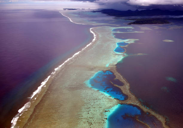 istock Pohnpei coral reef - aerial view, Micronesia 1491268423