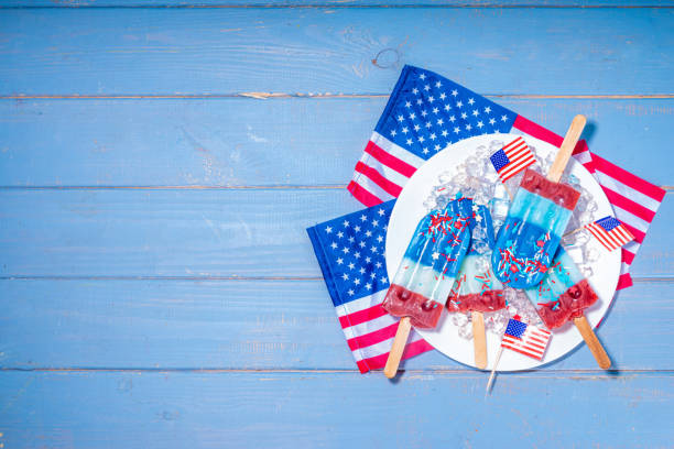 istock Patriotic USA Ice cream popsicles 1491270037