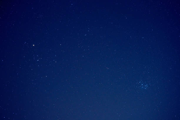 Constellations and various star clusters photographed with wide angle lens.