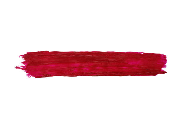 istock Red lipstick swatch isolated on white background. 1491273725