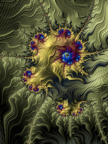 High resolution fractal background with a floral touch.