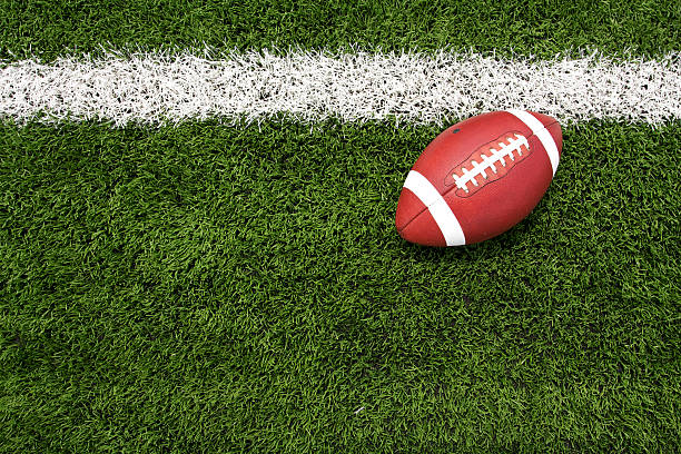 American Football on the Field stock photo